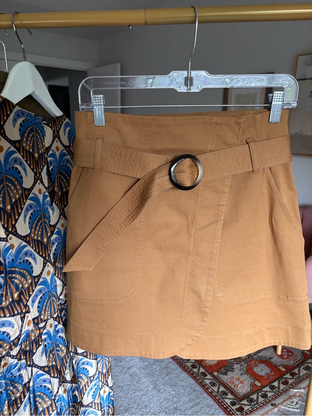 Sézane Belted Mini Skirt